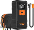 Tire Inflator Portable Air Compressor- 160PSI & 10000Mah Portable Air Pump with Carrying Case, LCD Display & LED Light, 3X Fast Inflation for Car, Bike, Motorcycle, Balls and More(Black)