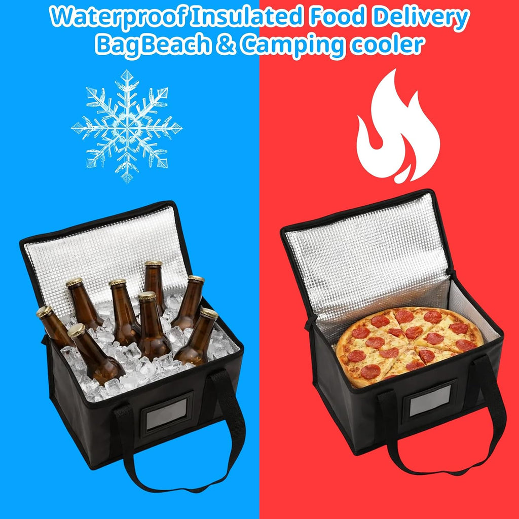 Food Delivery Bag, 50L Uber Eats Delivery Bag with Advanced Thermal Technology, Professional Thermal Bag with Woven Fabric for Temperature Retention,For Groceries,Outdoor Events, and Pizza Delivery