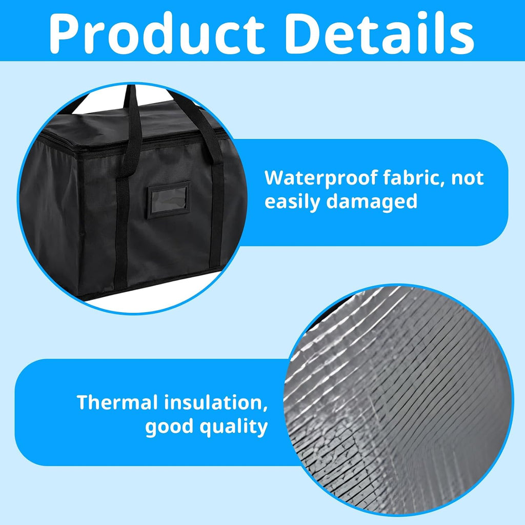 Food Delivery Bag, 50L Uber Eats Delivery Bag with Advanced Thermal Technology, Professional Thermal Bag with Woven Fabric for Temperature Retention,For Groceries,Outdoor Events, and Pizza Delivery