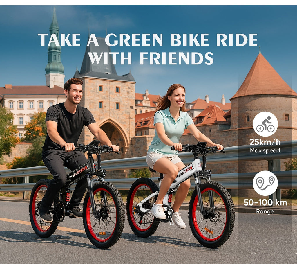 E-Bike SAMEBIKE LO26 plus Electric Mountain Bike 48V 15AH 26" Bicycle Upgraded